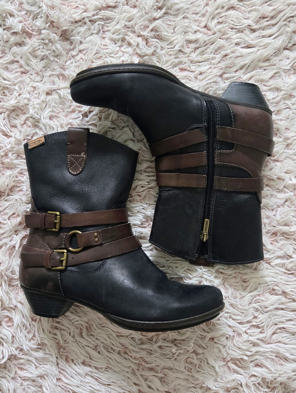 🤎Pikolinos Womens Leather Moto Boots